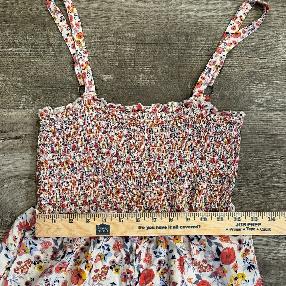 Mi Ami‎ Women's Medium Flocked Multicolor Floral Jumpsuit - Picture 7 of 11